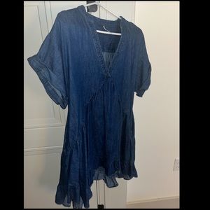 Free People denim mini dress